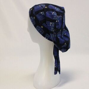 Slouchy Police Box Chemo or Surgical Scrub Alopecia Hat